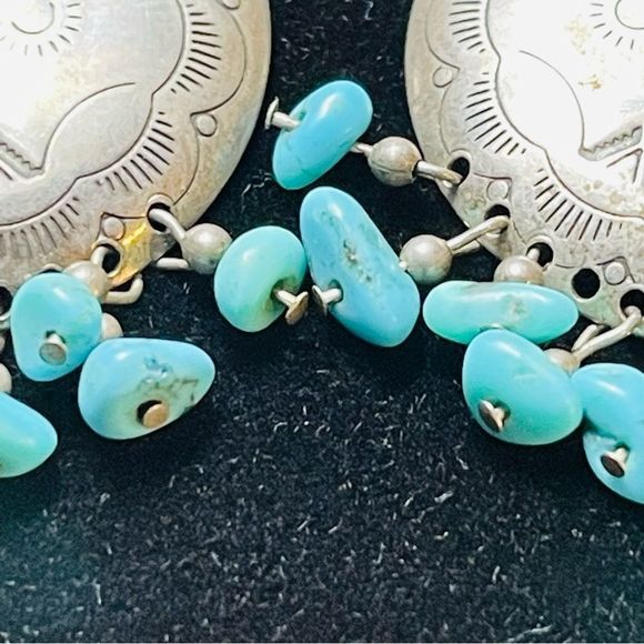 Vintage Relios Carolyn Pollack Earrings Southwestern Sterling Turquoise … - Picture 9 of 10